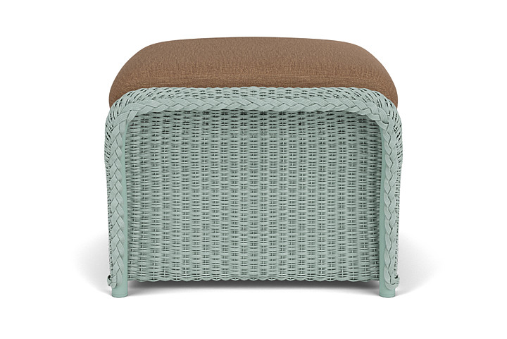 Lloyd Flanders™ Weekend Retreat Woven Ottoman - Sea Glass, Canvas Natural