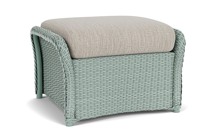 Lloyd Flanders™ Weekend Retreat Woven Ottoman - Sea Glass, Callen Celadon