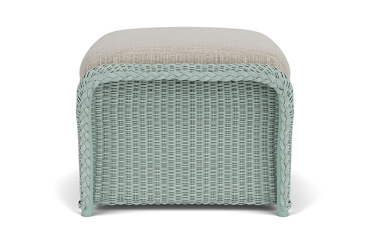 Lloyd Flanders™ Weekend Retreat Woven Ottoman - Sea Glass, Callen Celadon