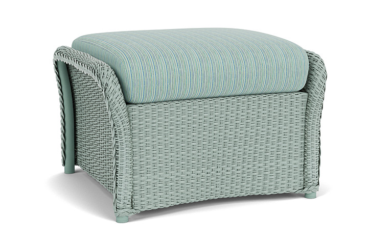 Lloyd Flanders™ Weekend Retreat Woven Ottoman - Sea Glass, Unearth Dew