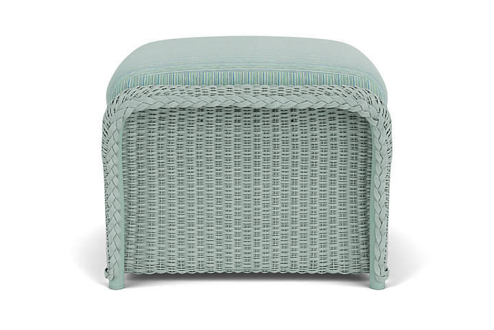 Lloyd Flanders™ Weekend Retreat Woven Ottoman - Sea Glass, Unearth Dew