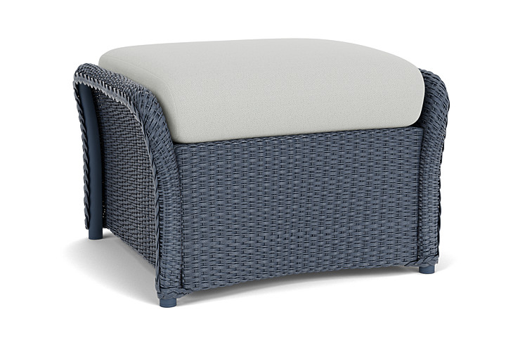 Lloyd Flanders™ Weekend Retreat Woven Ottoman - Denim Blue, Loveboat Mint