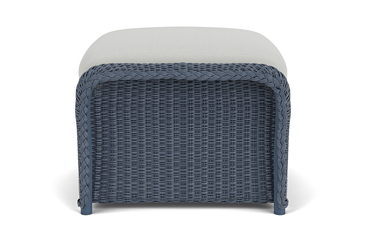 Lloyd Flanders™ Weekend Retreat Woven Ottoman - Denim Blue, Loveboat Mint