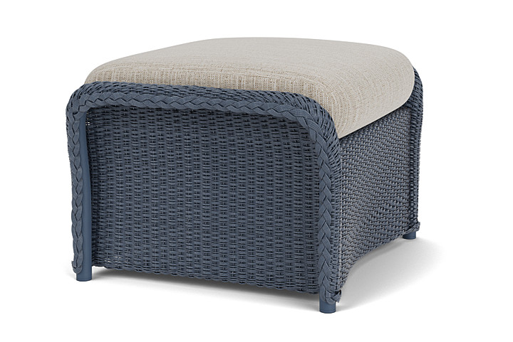 Lloyd Flanders™ Weekend Retreat Woven Ottoman - Denim Blue, Callen Celadon