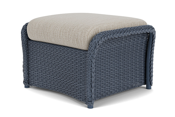 Lloyd Flanders™ Weekend Retreat Woven Ottoman - Denim Blue, Callen Celadon