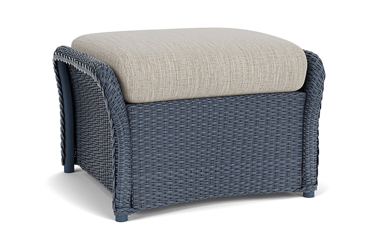 Lloyd Flanders™ Weekend Retreat Woven Ottoman - Denim Blue, Callen Celadon