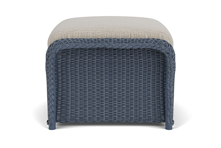 Lloyd Flanders™ Weekend Retreat Woven Ottoman - Denim Blue, Callen Celadon