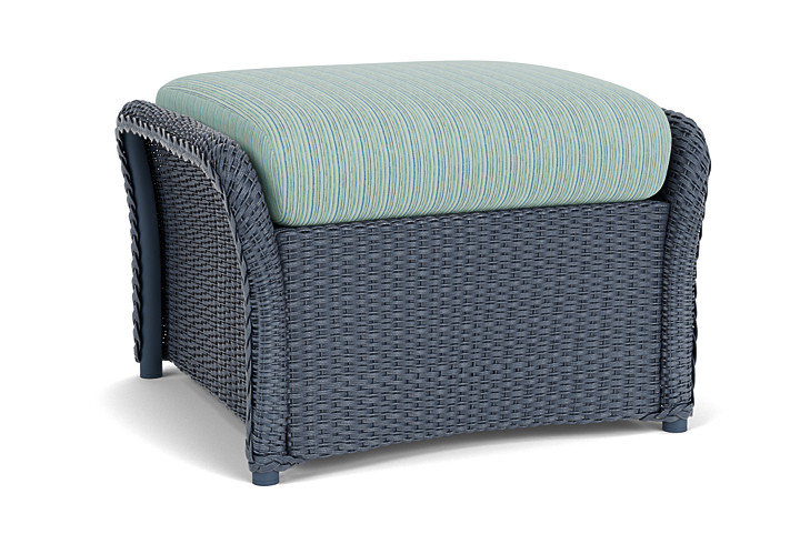 Lloyd Flanders™ Weekend Retreat Woven Ottoman - Denim Blue, Unearth Dew