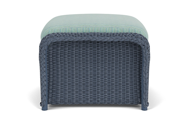 Lloyd Flanders™ Weekend Retreat Woven Ottoman - Denim Blue, Unearth Dew