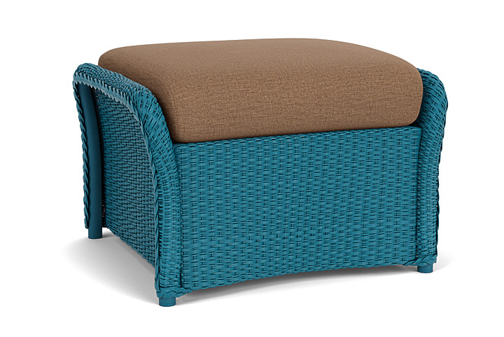 Lloyd Flanders™ Weekend Retreat Woven Ottoman - Peacock, Canvas Natural