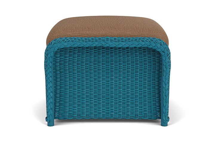 Lloyd Flanders™ Weekend Retreat Woven Ottoman - Peacock, Canvas Natural