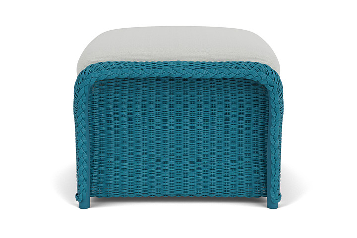 Lloyd Flanders™ Weekend Retreat Woven Ottoman - Peacock, Loveboat Mint