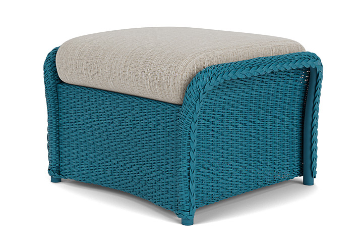 Lloyd Flanders™ Weekend Retreat Woven Ottoman - Peacock, Callen Celadon