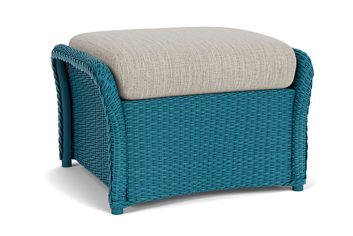 Lloyd Flanders™ Weekend Retreat Woven Ottoman - Peacock, Callen Celadon