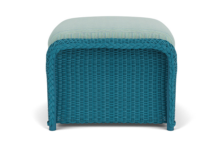 Lloyd Flanders™ Weekend Retreat Woven Ottoman - Peacock, Unearth Dew