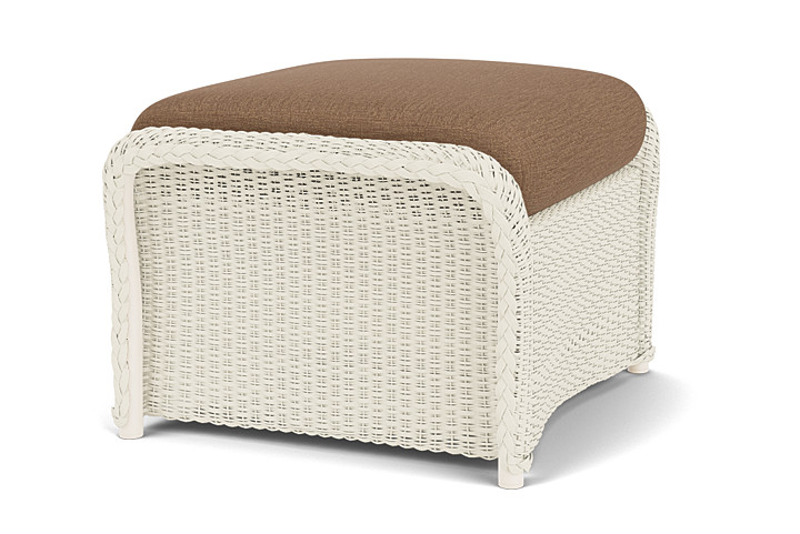 Lloyd Flanders™ Weekend Retreat Woven Ottoman - Ivory, Canvas Natural