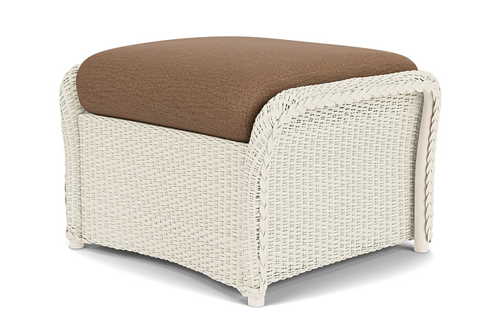 Lloyd Flanders™ Weekend Retreat Woven Ottoman - Ivory, Canvas Natural