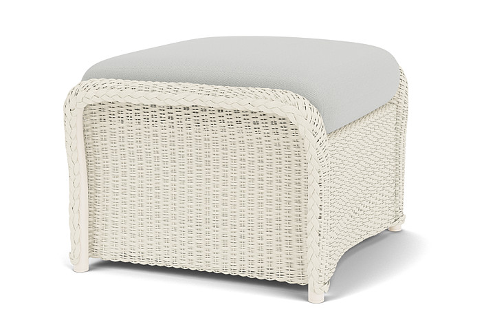 Lloyd Flanders™ Weekend Retreat Woven Ottoman - Ivory, Loveboat Mint