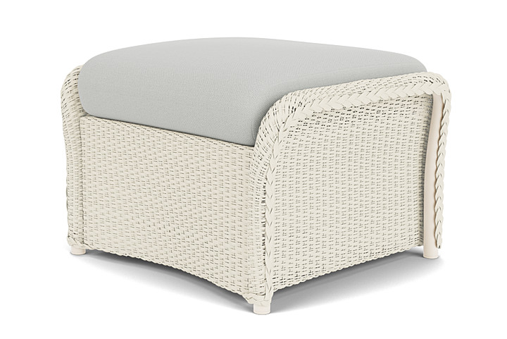 Lloyd Flanders™ Weekend Retreat Woven Ottoman - Ivory, Loveboat Mint