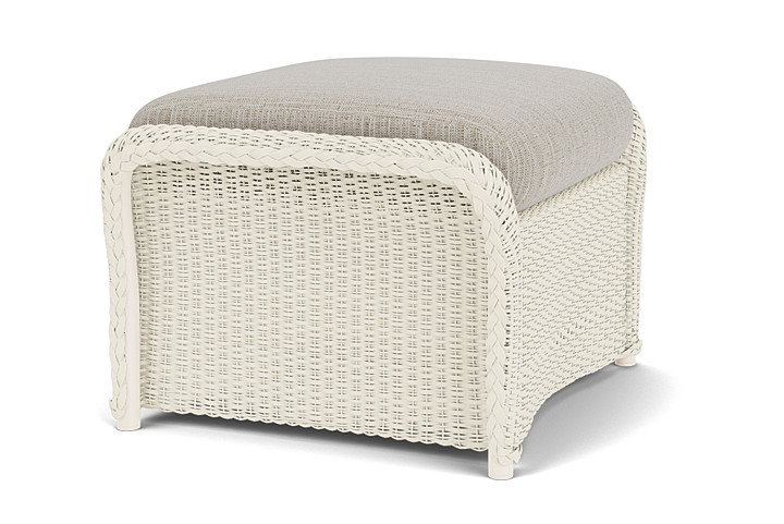 Lloyd Flanders™ Weekend Retreat Woven Ottoman - Ivory, Callen Celadon