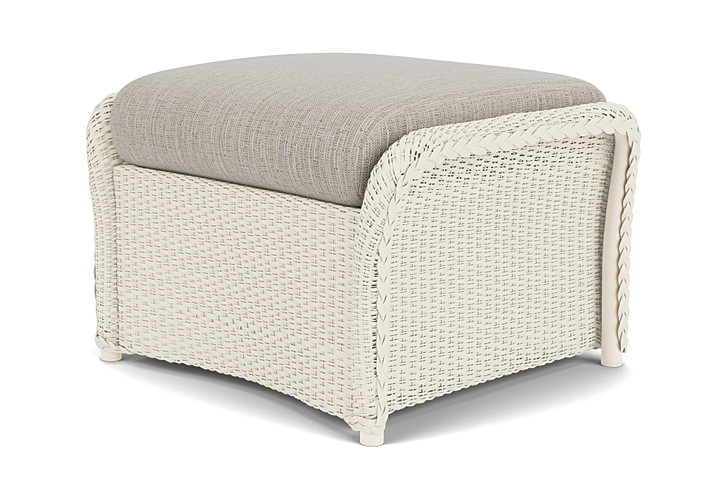 Lloyd Flanders™ Weekend Retreat Woven Ottoman - Ivory, Callen Celadon