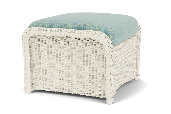 Lloyd Flanders™ Weekend Retreat Woven Ottoman - Ivory, Unearth Dew