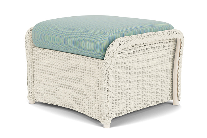 Lloyd Flanders™ Weekend Retreat Woven Ottoman - Ivory, Unearth Dew