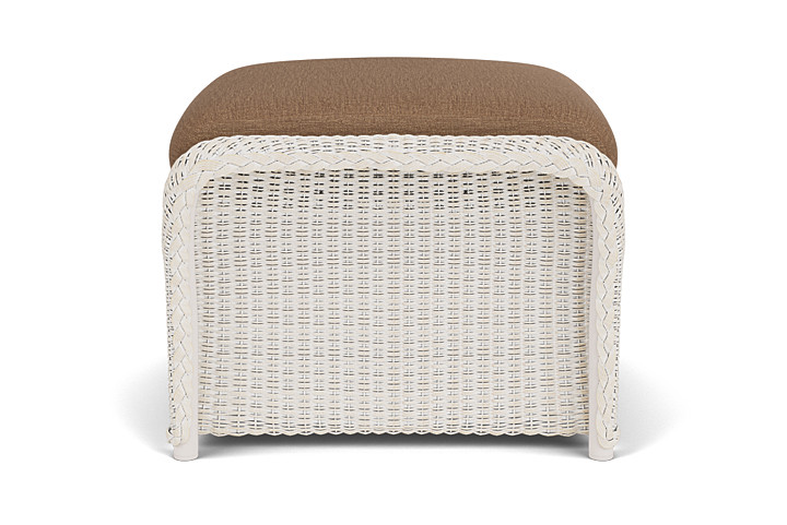 Lloyd Flanders™ Weekend Retreat Woven Ottoman - Antique White, Canvas Natural