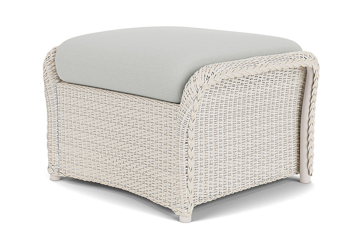 Lloyd Flanders™ Weekend Retreat Woven Ottoman - Antique White, Loveboat Mint