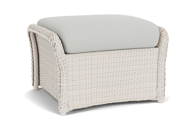 Lloyd Flanders™ Weekend Retreat Woven Ottoman - Antique White, Loveboat Mint