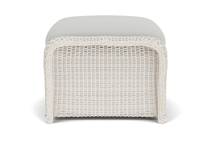 Lloyd Flanders™ Weekend Retreat Woven Ottoman - Antique White, Loveboat Mint