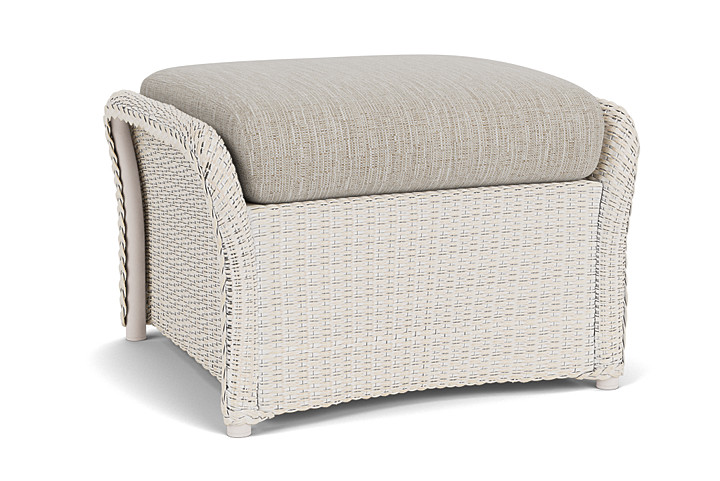 Lloyd Flanders™ Weekend Retreat Woven Ottoman - Antique White, Callen Celadon