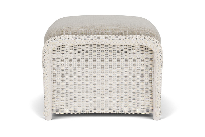 Lloyd Flanders™ Weekend Retreat Woven Ottoman - Antique White, Callen Celadon