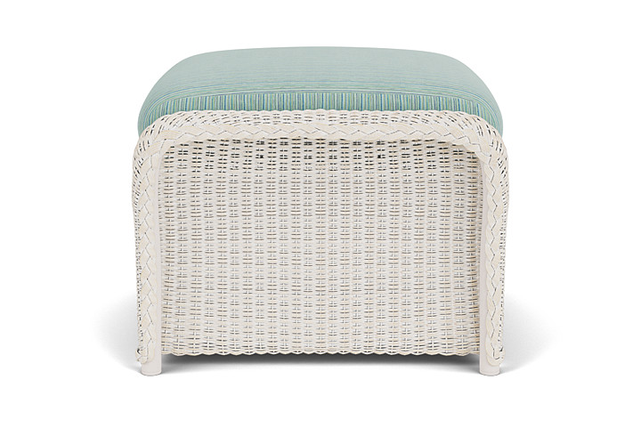 Lloyd Flanders™ Weekend Retreat Woven Ottoman - Antique White, Unearth Dew