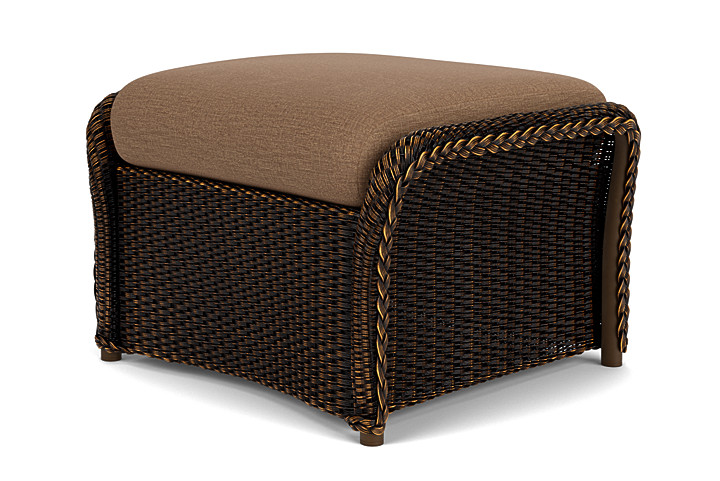 Lloyd Flanders™ Weekend Retreat Woven Ottoman - Mink, Canvas Natural