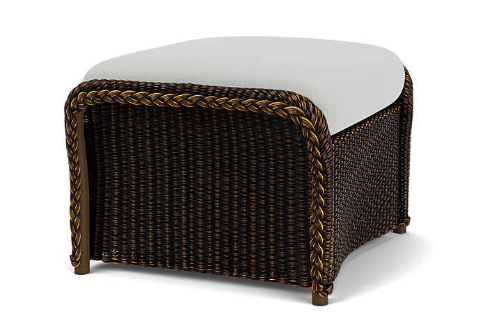 Lloyd Flanders™ Weekend Retreat Woven Ottoman - Mink, Loveboat Mint