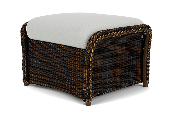 Lloyd Flanders™ Weekend Retreat Woven Ottoman - Mink, Loveboat Mint