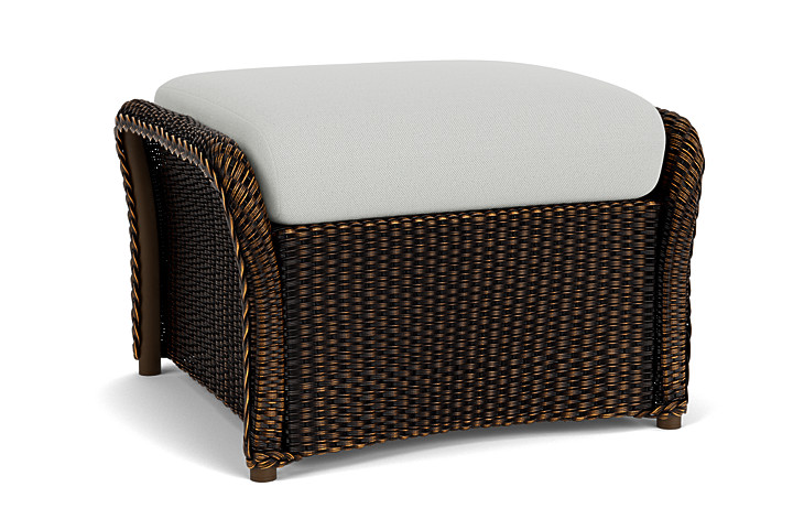 Lloyd Flanders™ Weekend Retreat Woven Ottoman - Mink, Loveboat Mint