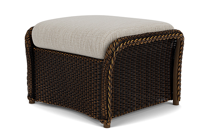 Lloyd Flanders™ Weekend Retreat Woven Ottoman - Mink, Callen Celadon