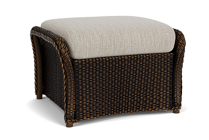 Lloyd Flanders™ Weekend Retreat Woven Ottoman - Mink, Callen Celadon