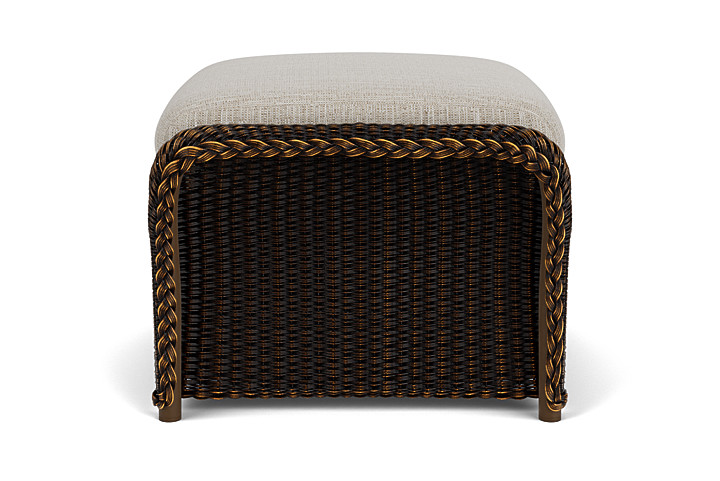 Lloyd Flanders™ Weekend Retreat Woven Ottoman - Mink, Callen Celadon