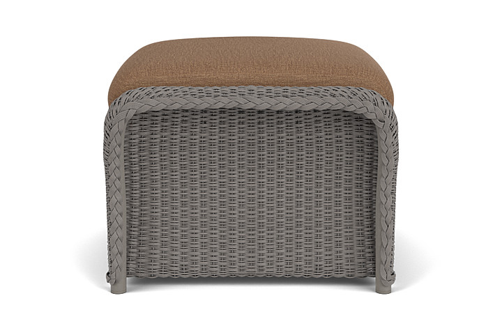 Lloyd Flanders™ Weekend Retreat Woven Ottoman - Pewter, Canvas Natural