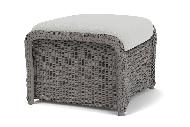 Lloyd Flanders™ Weekend Retreat Woven Ottoman - Pewter, Loveboat Mint