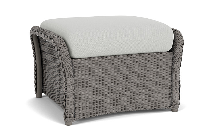 Lloyd Flanders™ Weekend Retreat Woven Ottoman - Pewter, Loveboat Mint