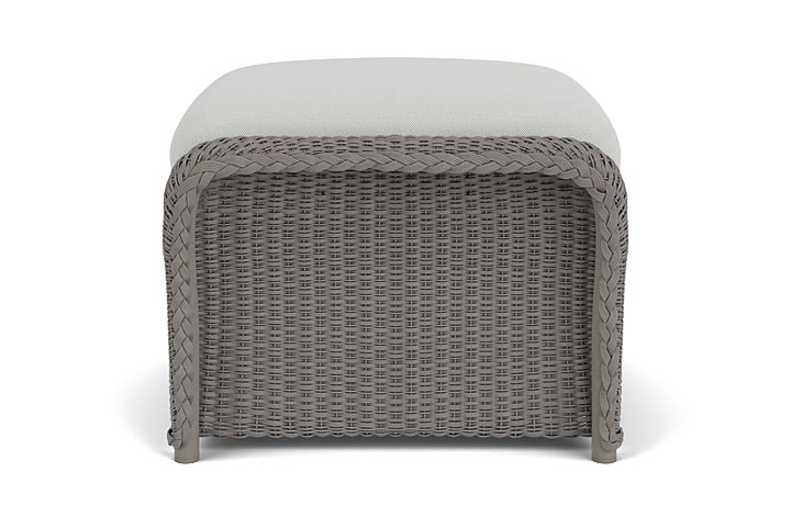 Lloyd Flanders™ Weekend Retreat Woven Ottoman - Pewter, Loveboat Mint