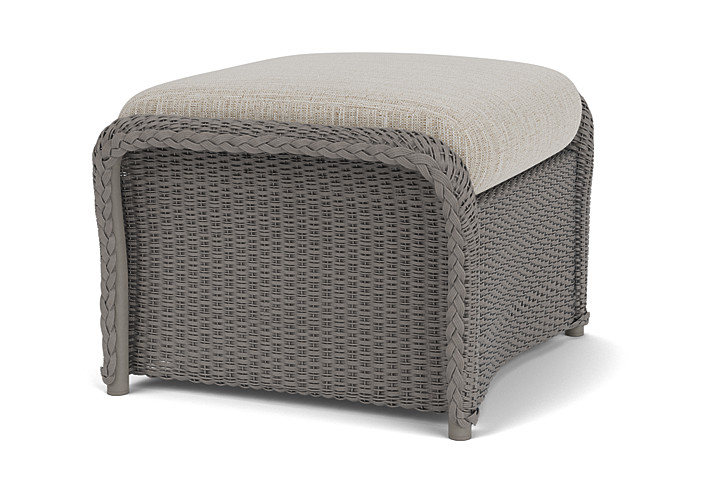 Lloyd Flanders™ Weekend Retreat Woven Ottoman - Pewter, Callen Celadon