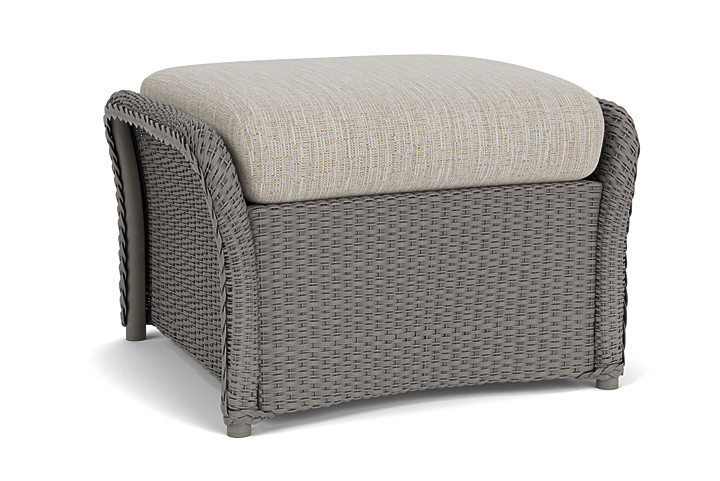 Lloyd Flanders™ Weekend Retreat Woven Ottoman - Pewter, Callen Celadon