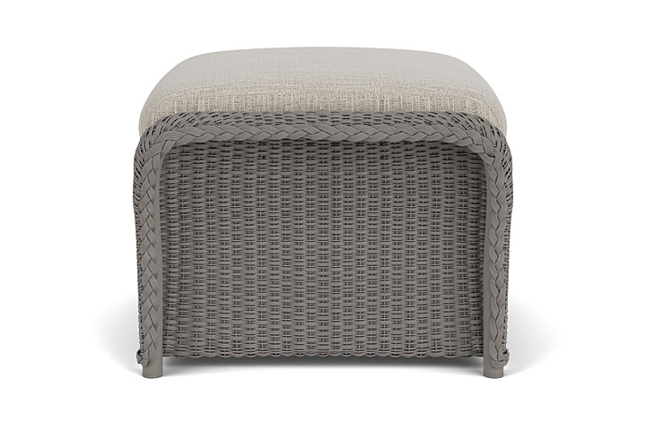 Lloyd Flanders™ Weekend Retreat Woven Ottoman - Pewter, Callen Celadon