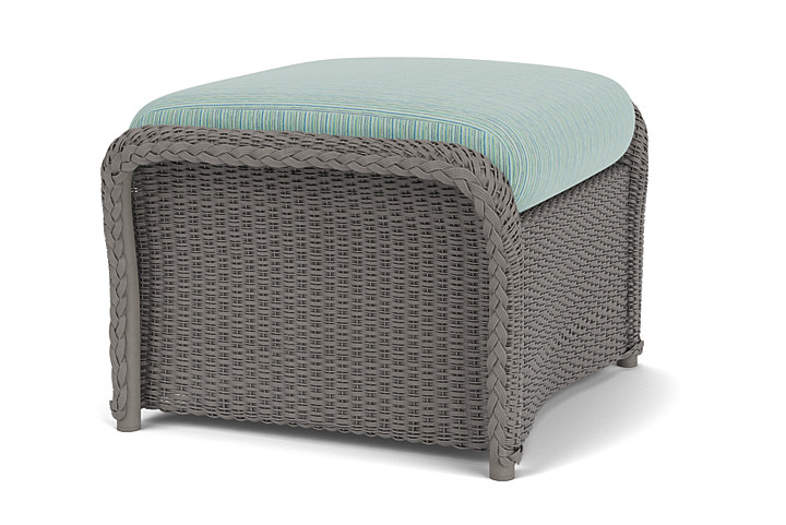 Lloyd Flanders™ Weekend Retreat Woven Ottoman - Pewter, Unearth Dew