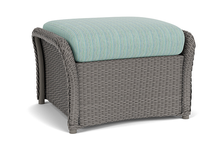 Lloyd Flanders™ Weekend Retreat Woven Ottoman - Pewter, Unearth Dew